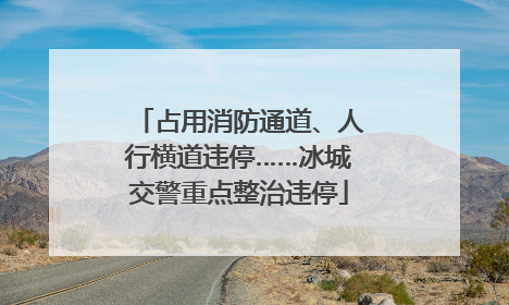 占用消防通道、人行横道违停……冰城交警重点整治违停